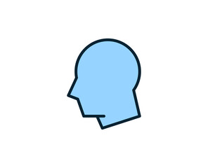 Head line icon. High quality outline symbol for web design or mobile app. Thin line sign for design logo. Color outline pictogram on white background