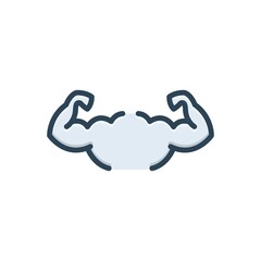 Color illustration icon for arm