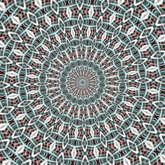 Gray green mandala, pattern with circles