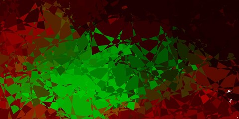 Light Green, Red vector texture with random triangles.