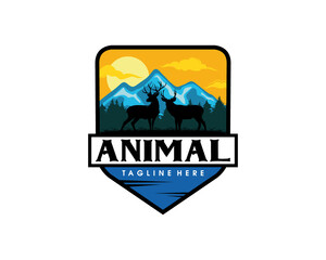 Deer Logo design. Deer Conservation logo design inspiration