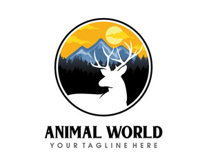 Deer Logo design. Deer Conservation logo design inspiration