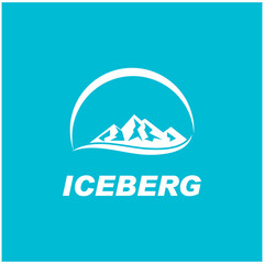 Fototapeta na wymiar Ice berg Logo Template vector symbol nature
