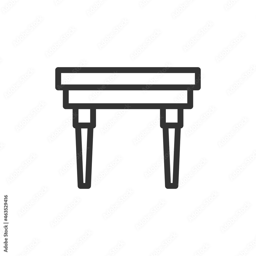Poster table thin line icon.
