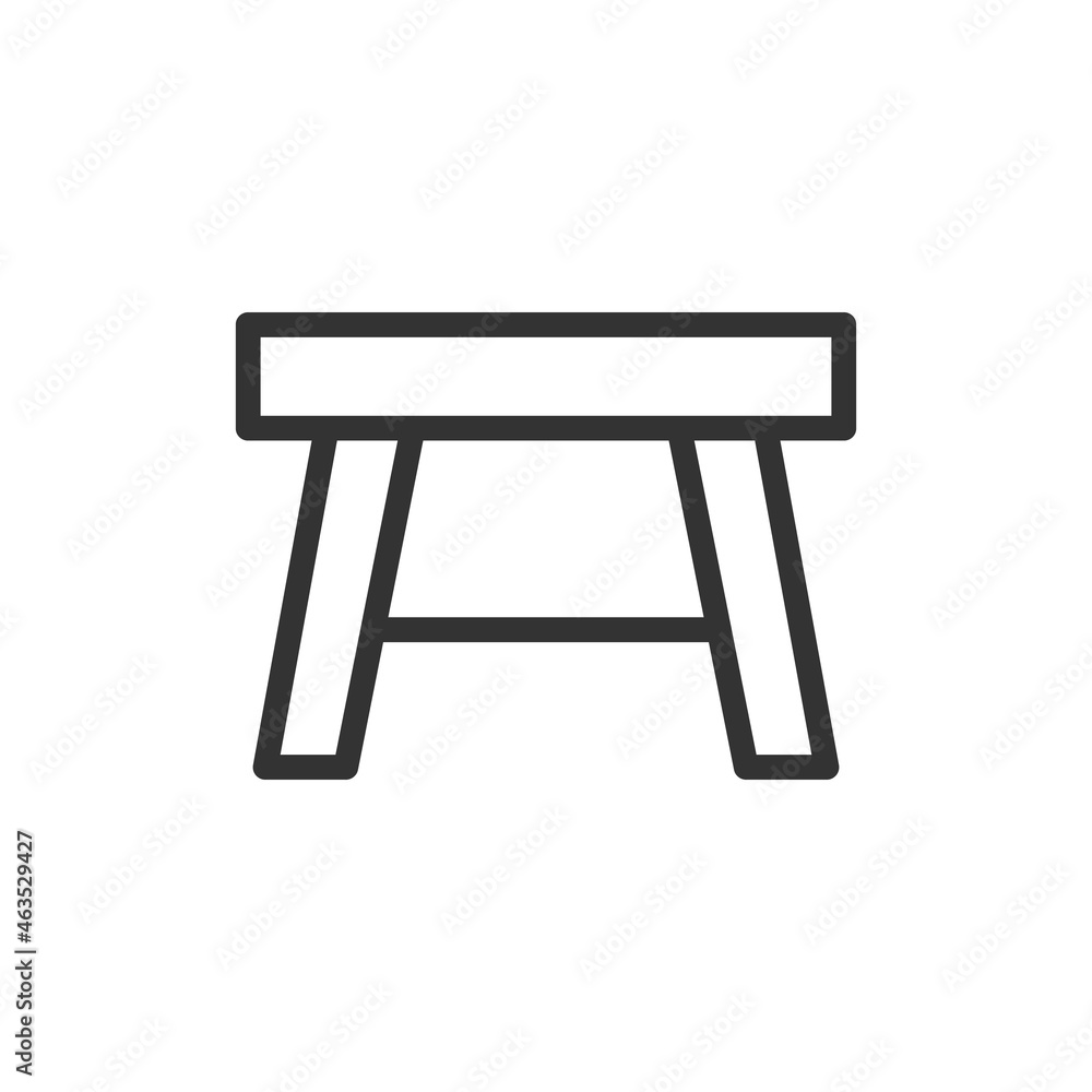 Poster Thin line icon of table.