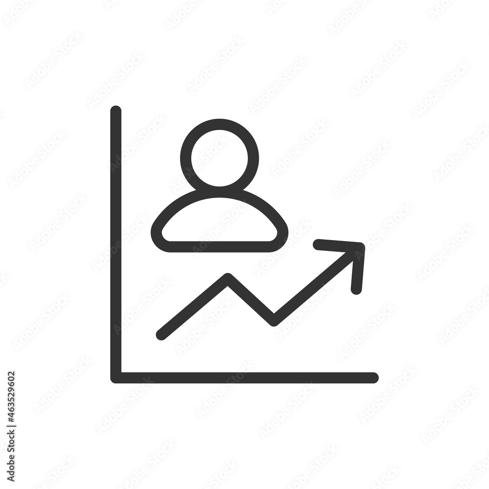 Poster vector teamwork line icon.