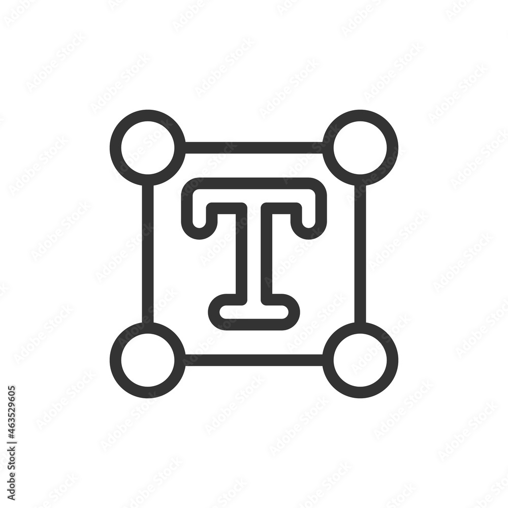 Aufkleber text editor thin line icon.
