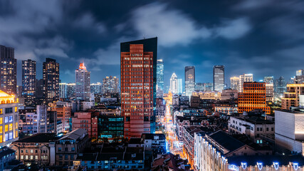 Fototapeta na wymiar Shanghai City Night View