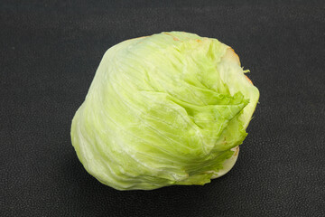 Fresh ripe green Iceberg salad