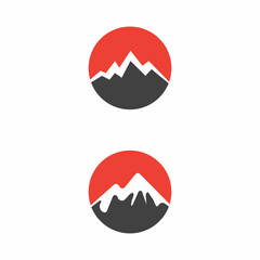 Mountain icon Logo Template Vector illustration design