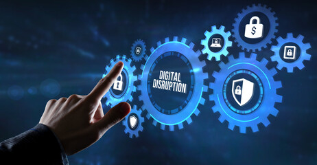 Internet, business, Technology and network concept. Cyber security data protection business technology privacy concept. Virtual button.