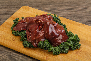 Raw chicken liver for cooking