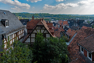 Fototapeta na wymiar Blick über die Altstadt von Marburg in Hessen, Deutschland