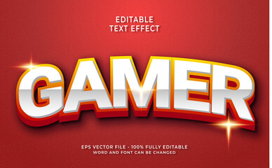 GAMER editable text effect