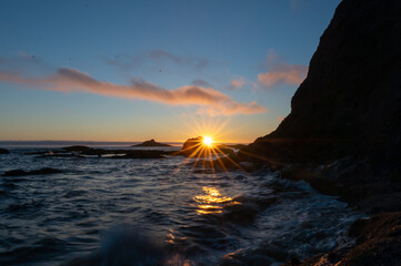 Oregon sunset over the sea