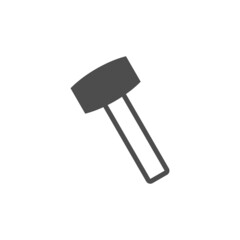 Heavy hammer, construction, repair and building mechanic and electric tool vector icon