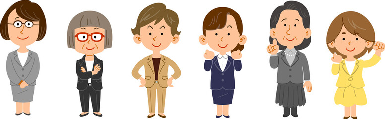 様々な年代の女性によるビジネスのチーム
