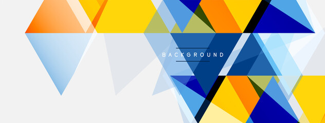 Mosaic triangles geometric background. Techno or business concept, pattern for wallpaper, banner, background, landing page