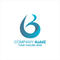 letter B unique blue