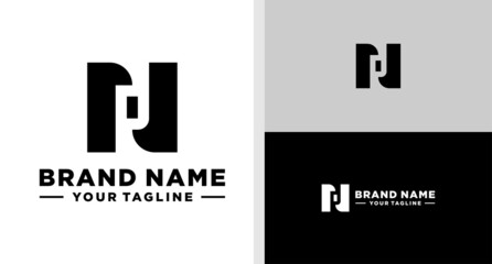 NP LOGO MONOGRAM NEGATIVE SPCAE SIMPLE EDITABLE © famstudio
