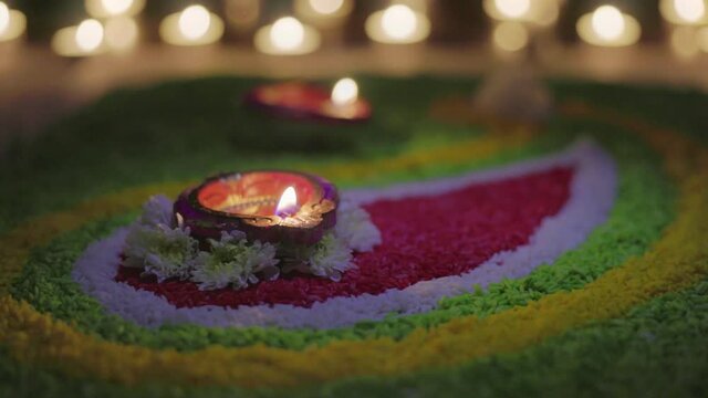 Diwali is a festival of lights celebrations by Hindus , Jains, Sikhs and some Buddhists
