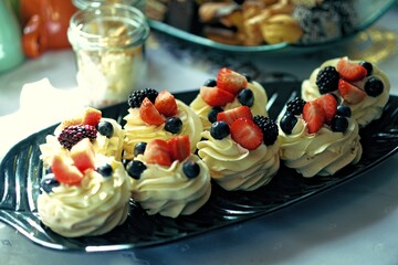 Dessert With Fruits On The Table