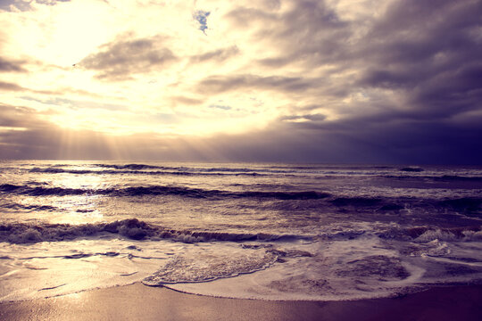 sunset on the beach