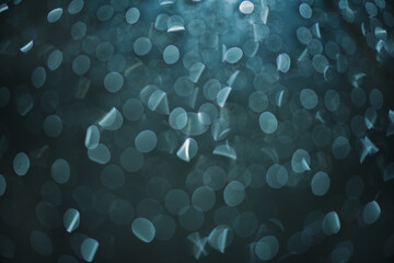Bokeh defocused blue abstract christmas style