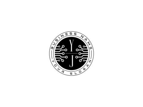 Letter ZJ as technology, tech zj sign Pixel technology logo for any type of business