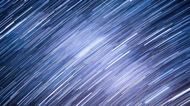 Lyrids Meteor Shower and Milky Way Galaxy Startrails Astrophotography Time Lapse