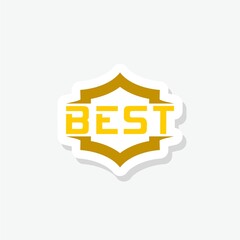 Best badge shield sticker isolated on white background