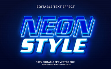 NEON STYLE editable text effect
