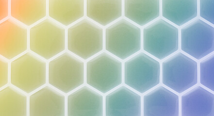 Abstract gradient color honeycomb texture background