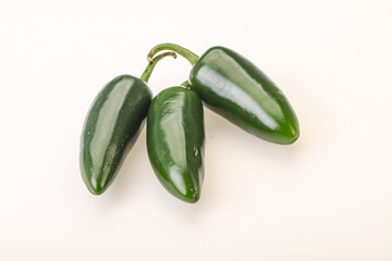 Green raw jalapeno peper heap
