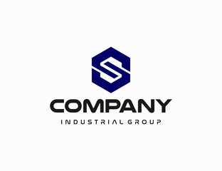 Geometric letter S logo company