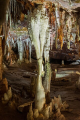 Mineral, Formation of stalactites and stalagmites inside an ancient cave