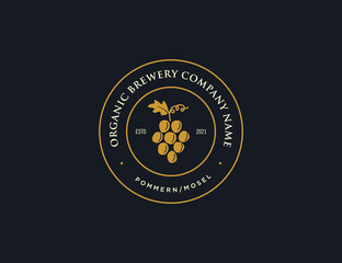 Grape brewing logo company