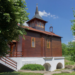 Saint mosaic in Orthodox monastery in Serbian national park Frushka Gora