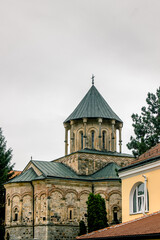 Fototapeta na wymiar Saint mosaic in Orthodox monastery in Serbian national park Frushka Gora