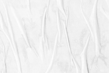 white crumpled and creased paper poster texture background