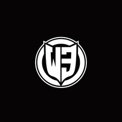 Naklejka premium WE Logo monogram with shield and circluar shape design tamplate