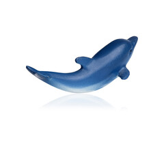 Dolphin family. Figurine isolated on white background