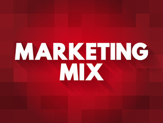 Marketing mix text quote, concept background
