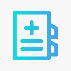 Book icon vector illustration in gradient style about medical, use for website mobile app presentation