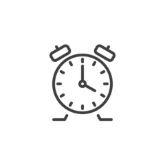 Alarm clock line icon