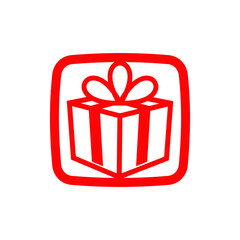 Box gift online app tech logo design