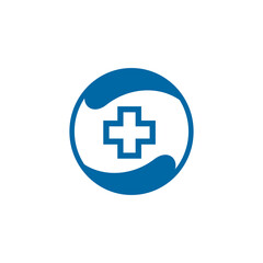 Online medical app tech logo design