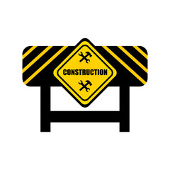 Under construction label illustration design