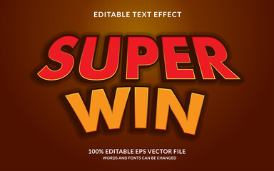 Mega win editable text effect