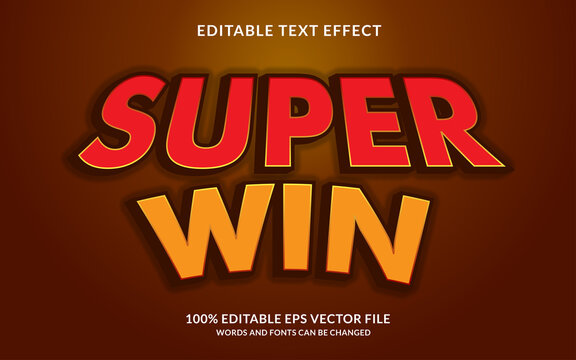 Mega win editable text effect